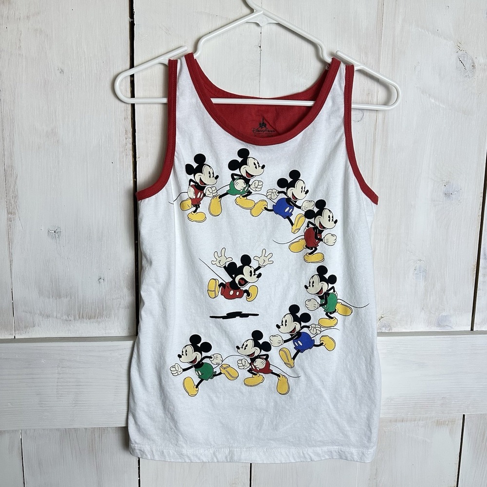 Disney‎ Parks Youth Tank Top Mickey Mouse Kids Size XL Printed Front & Back